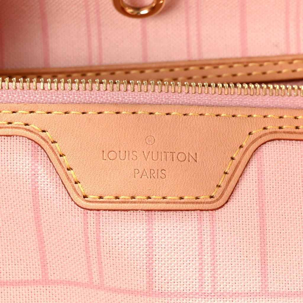 Louis Vuitton Damier Azur Neo Neverfull MM Rose Ballerine