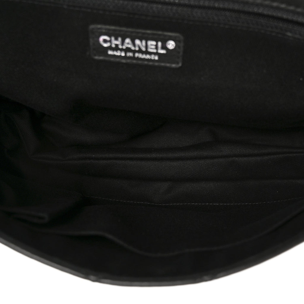 Chanel Goatskin Quilted Paris Dallas Saddle Bag Black