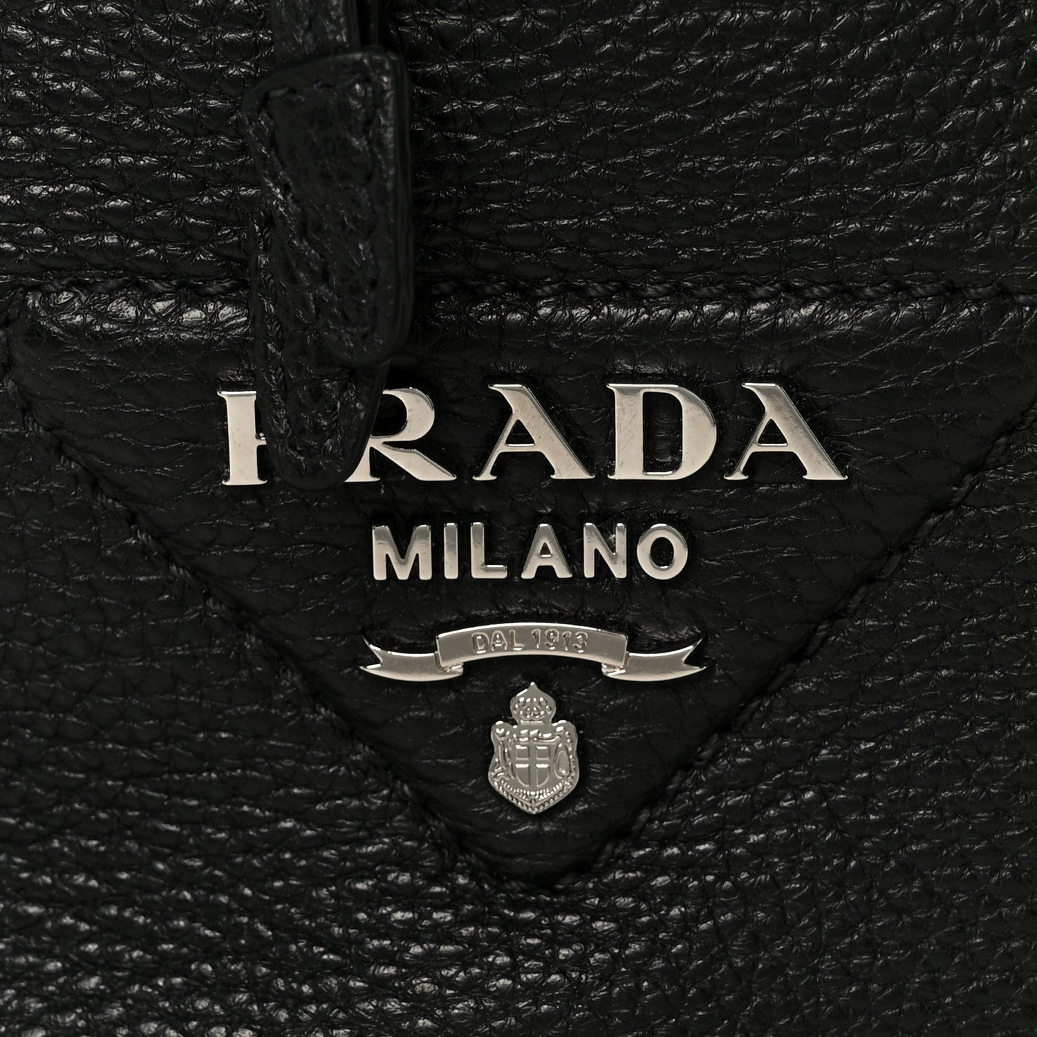 Prada Vitello Daino Soft Drawstring Bucket Bag Black