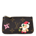 Louis Vuitton Monogram 2024 Christmas Animation Candy Factory Key Pouch Candy Red
