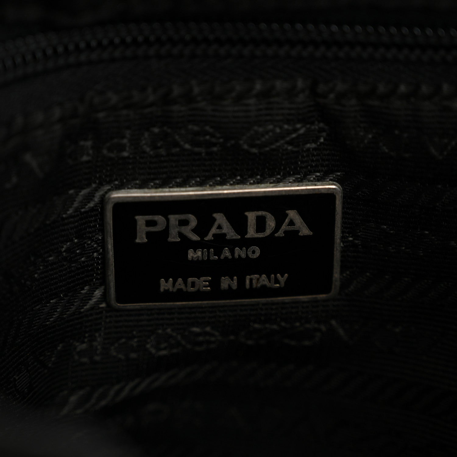 Prada Tessuto Nylon Vela Chain Backpack Black