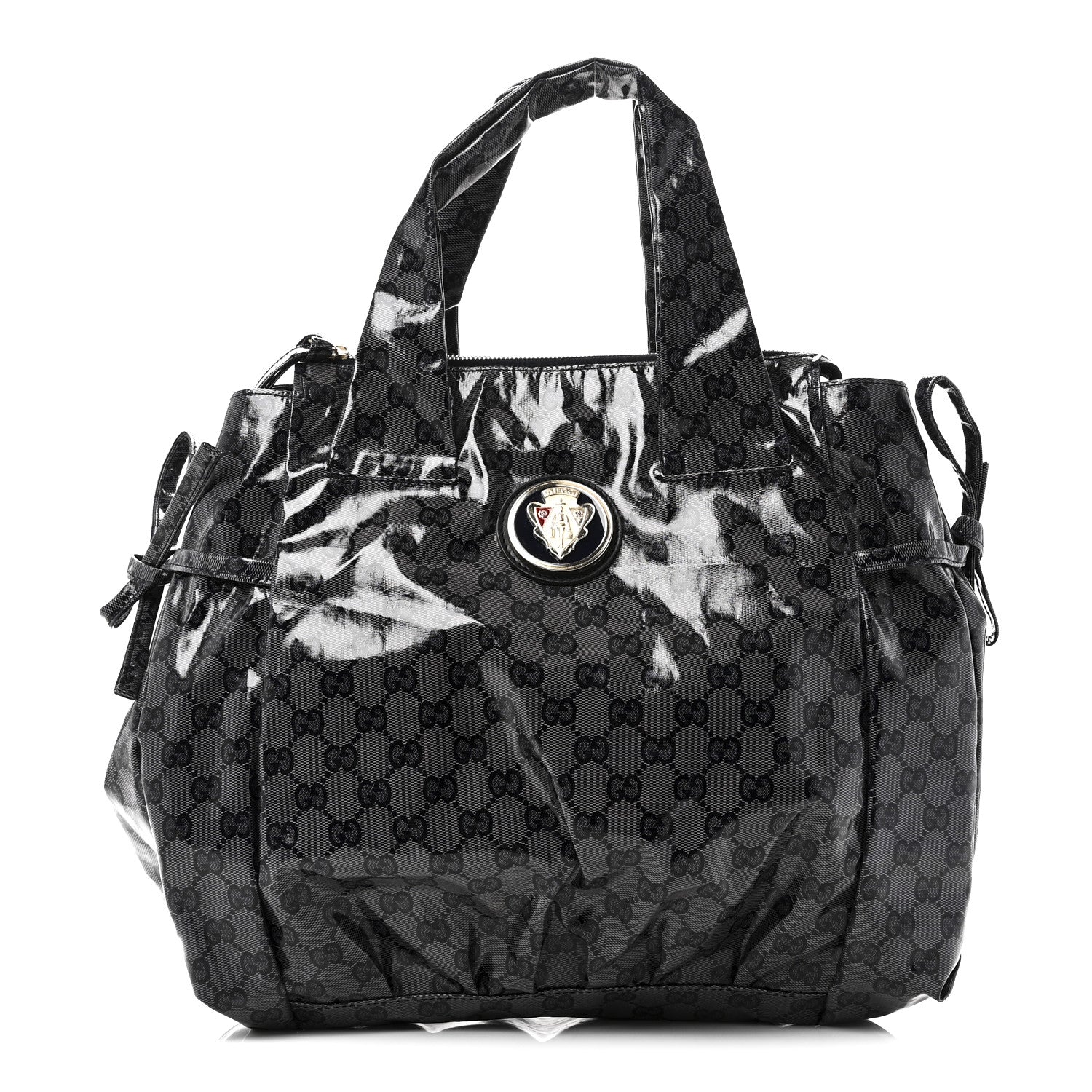 Gucci Crystal Monogram Hysteria Tote Navy Blue