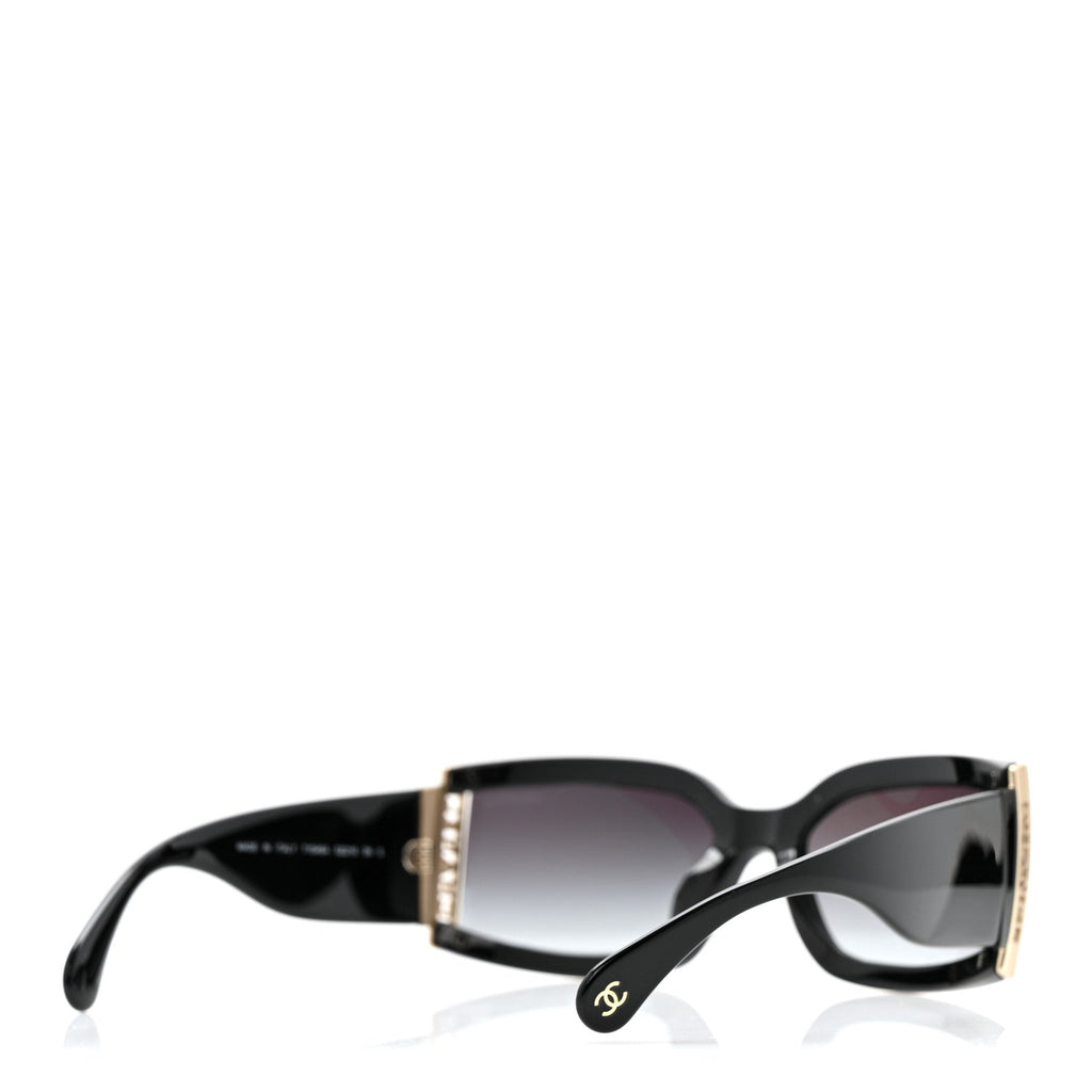 Acetate Rectangle Sunglasses 71546 Black