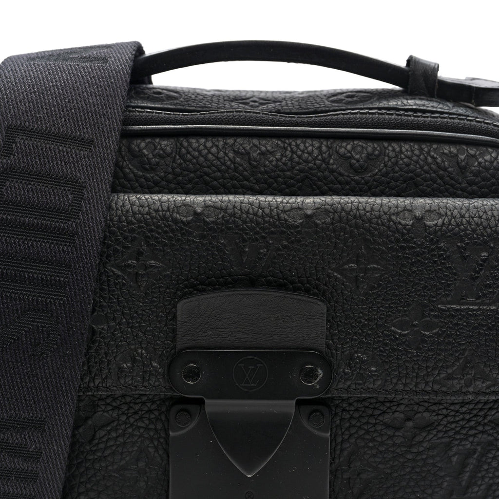 Louis Vuitton Taurillon Monogram S Lock Messenger Black