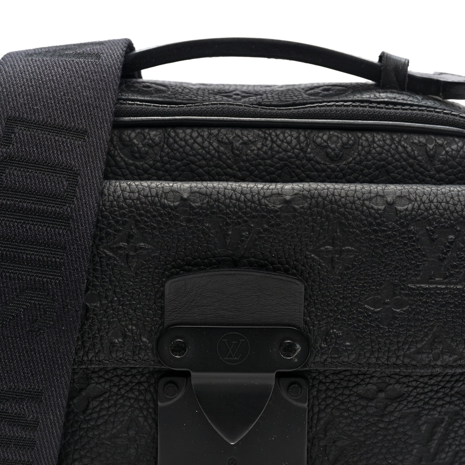 Louis Vuitton Taurillon Monogram S Lock Messenger Black