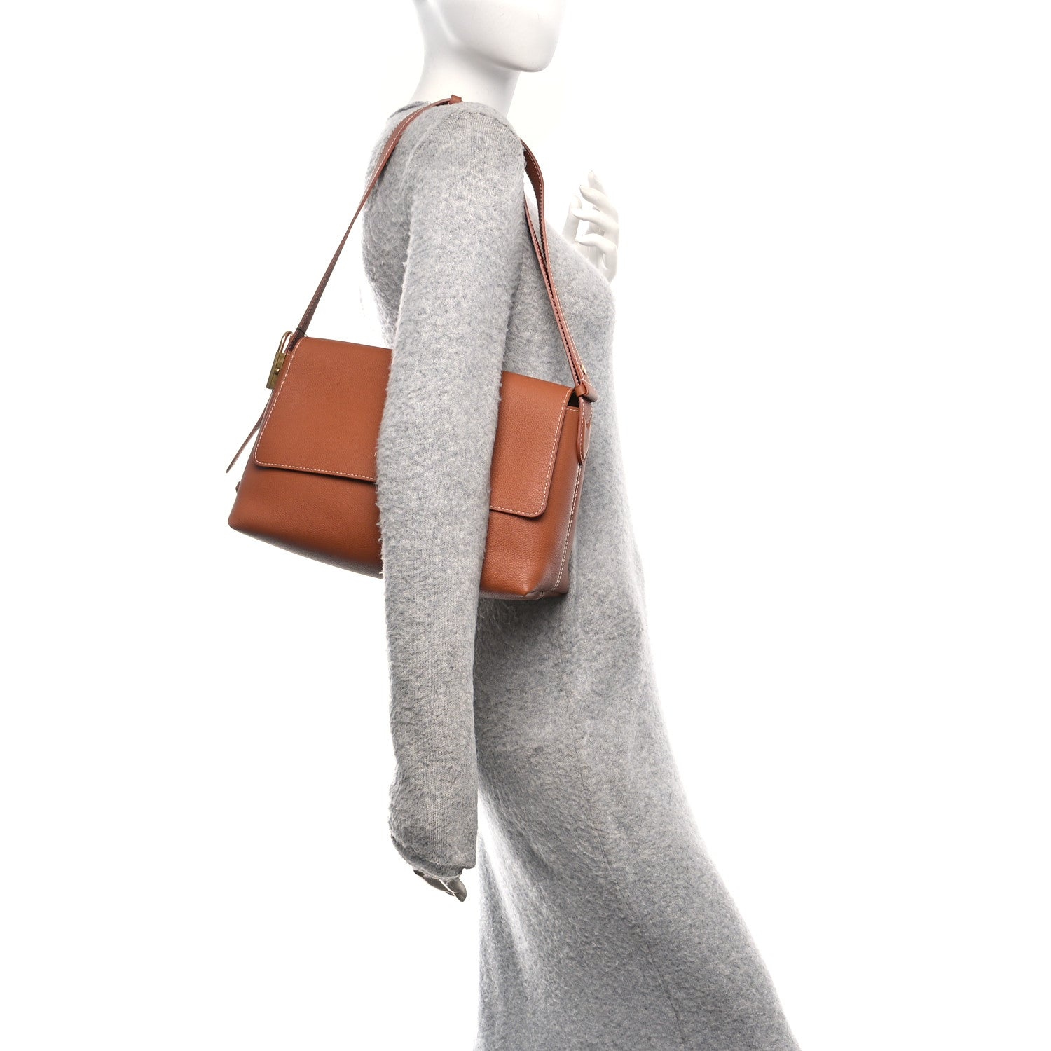 Louis Vuitton Grained Calfskin Low Key Messenger Cognac