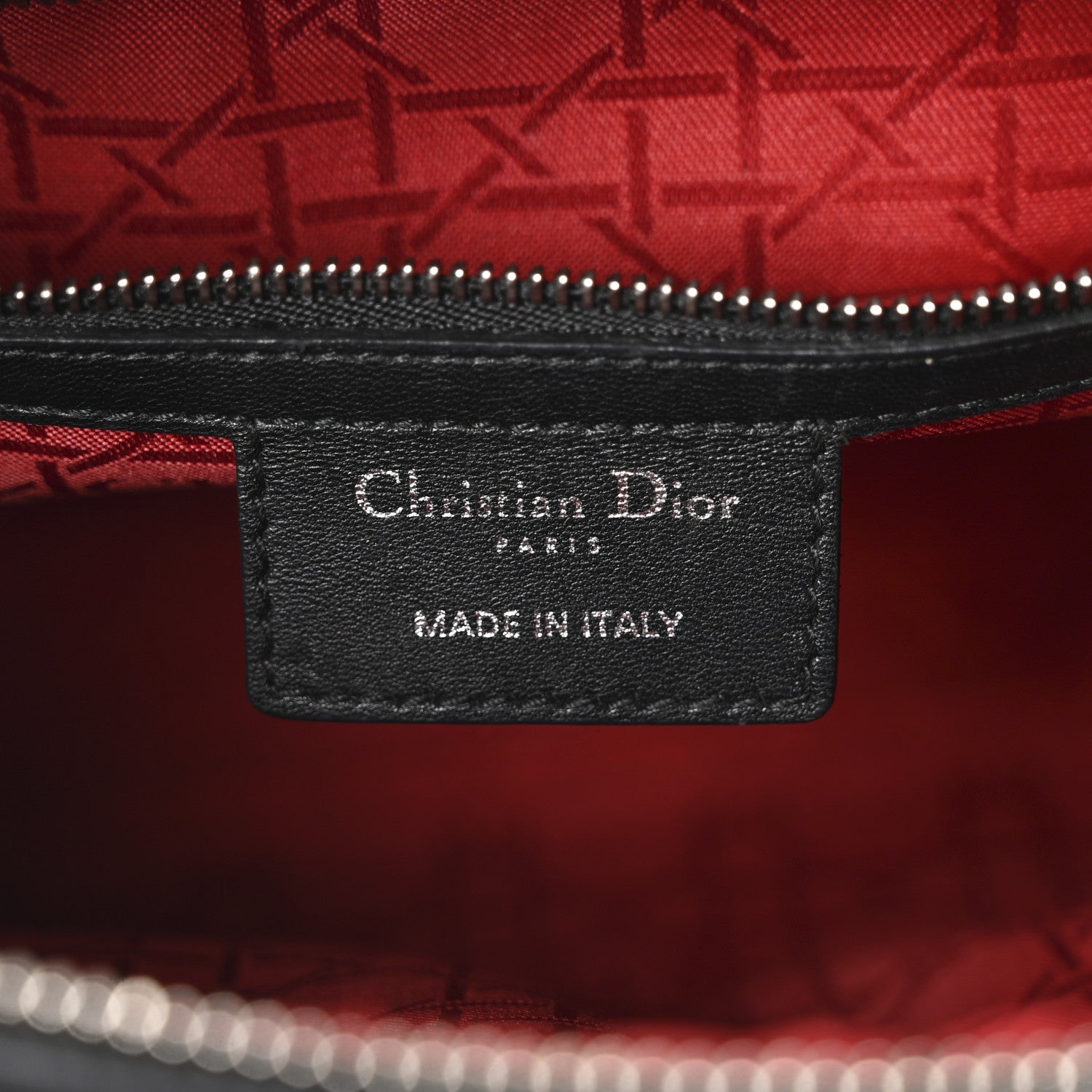 Christian Dior Lambskin Cannage Large Lady Dior Black