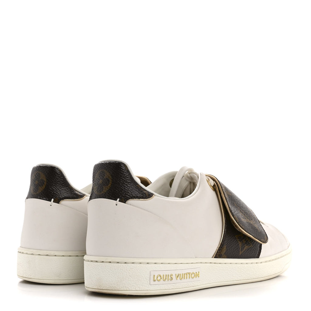 Louis Vuitton Calfskin Monogram Frontrow Sneaker 36 White