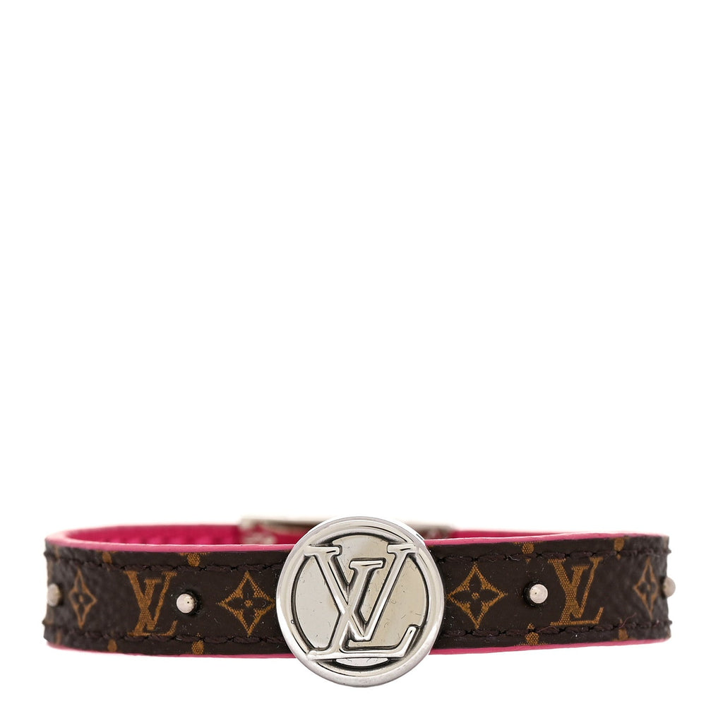Louis Vuitton Monogram LV Circle Reversible Bracelet 17 Rose Falbala