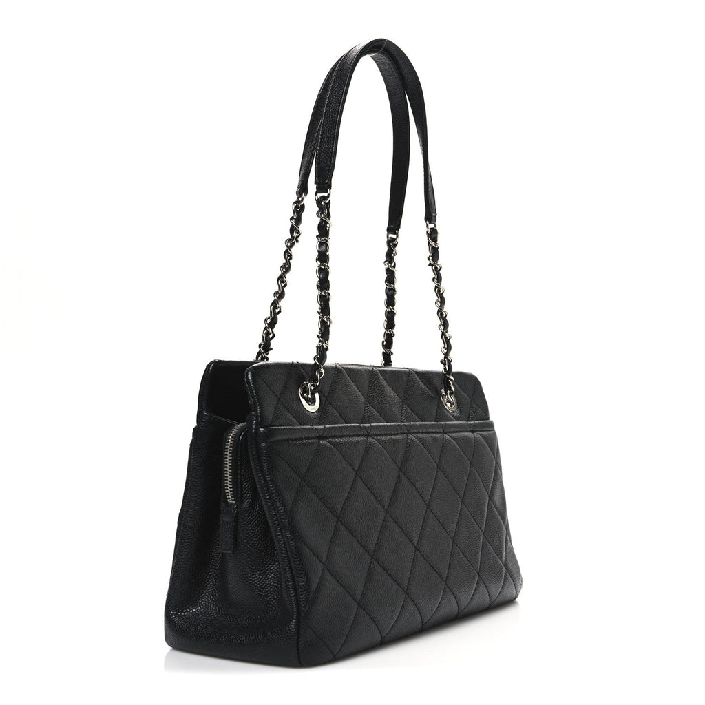 Chanel Caviar Quilted CC Timeless Soft Tote Black
