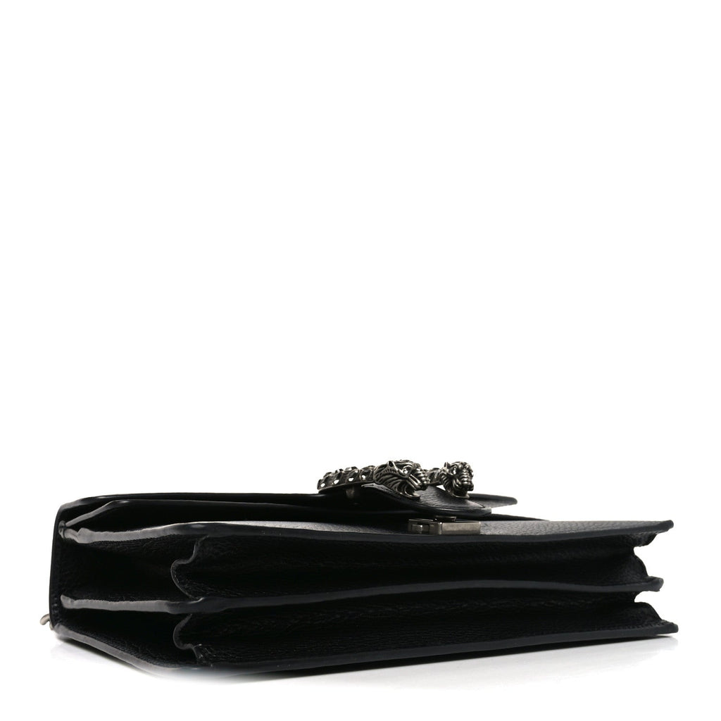 Gucci Pebbled Calfskin Small Dionysus Shoulder Bag Black