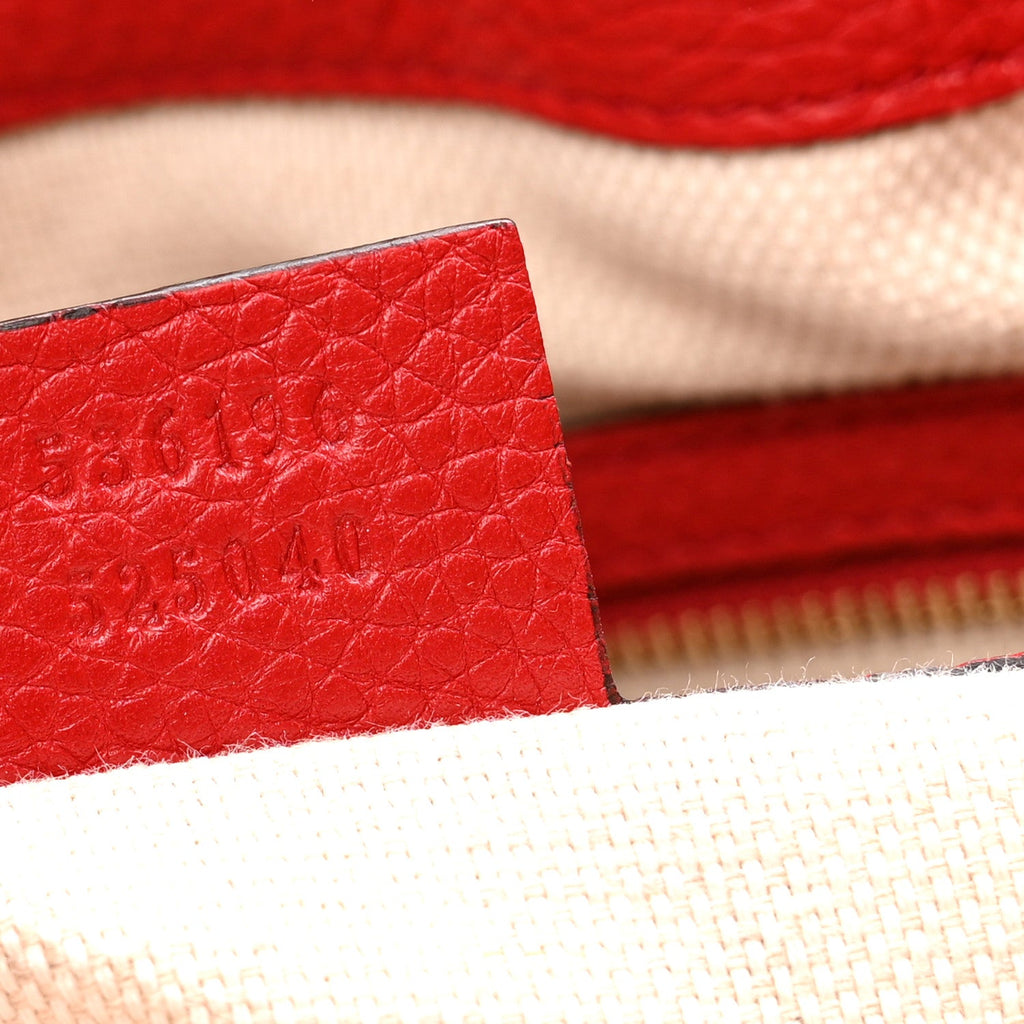 Gucci Cellarius Calfskin Medium Soho Chain Shoulder Bag Vibrant Red
