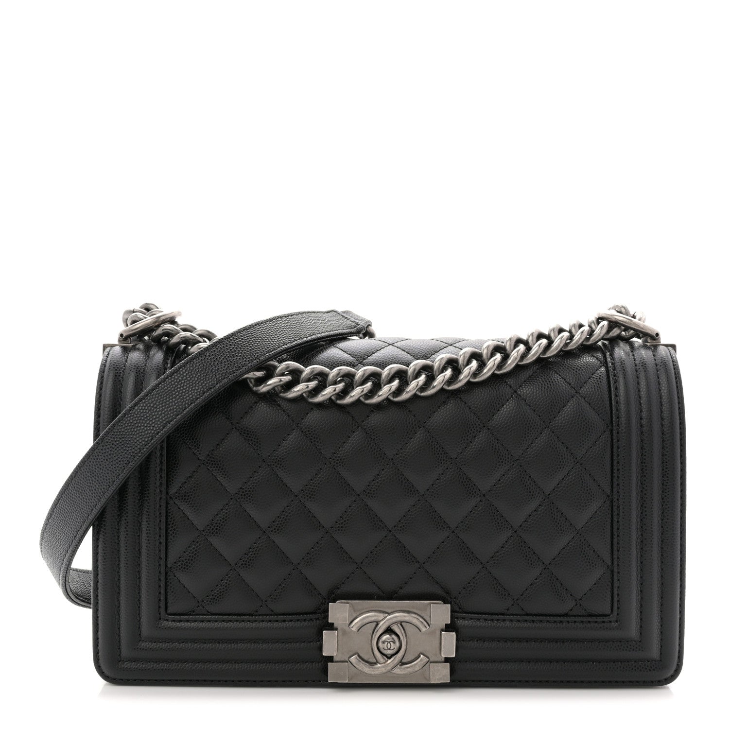 Chanel Caviar Quilted Medium Boy Flap Black