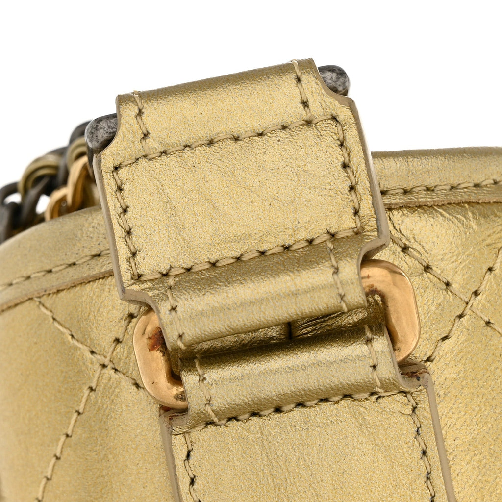 Chanel Metallic Aged Calfskin Quilted Medium Gabrielle Gold