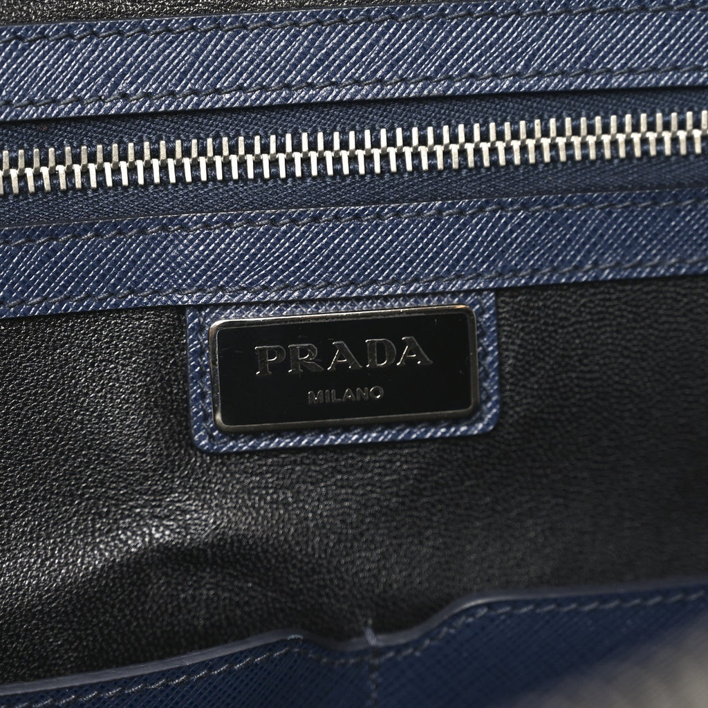 Prada Saffiano Travel Briefcase Baltico