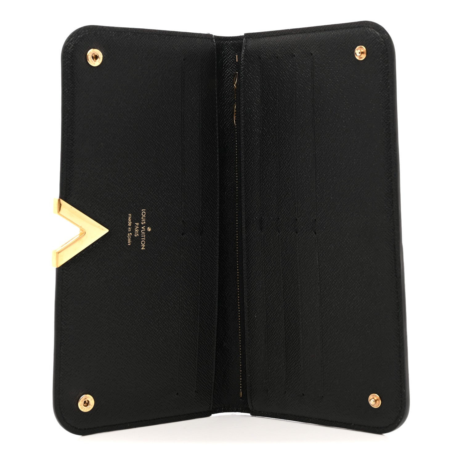Louis Vuitton Monogram Calfskin Kimono Wallet Black
