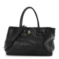Chanel Calfskin Cerf Executive Shopper Tote Black