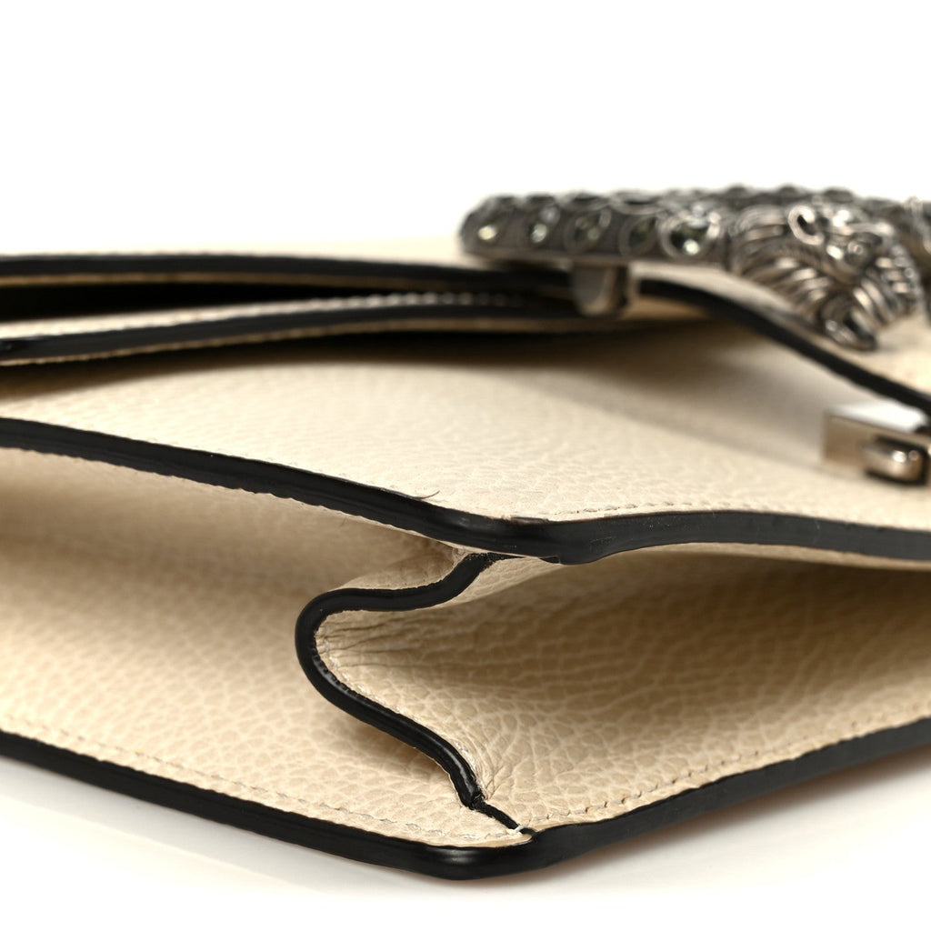 Gucci Dollar Calfskin Crystal Small Dionysus Shoulder Bag Mystic White