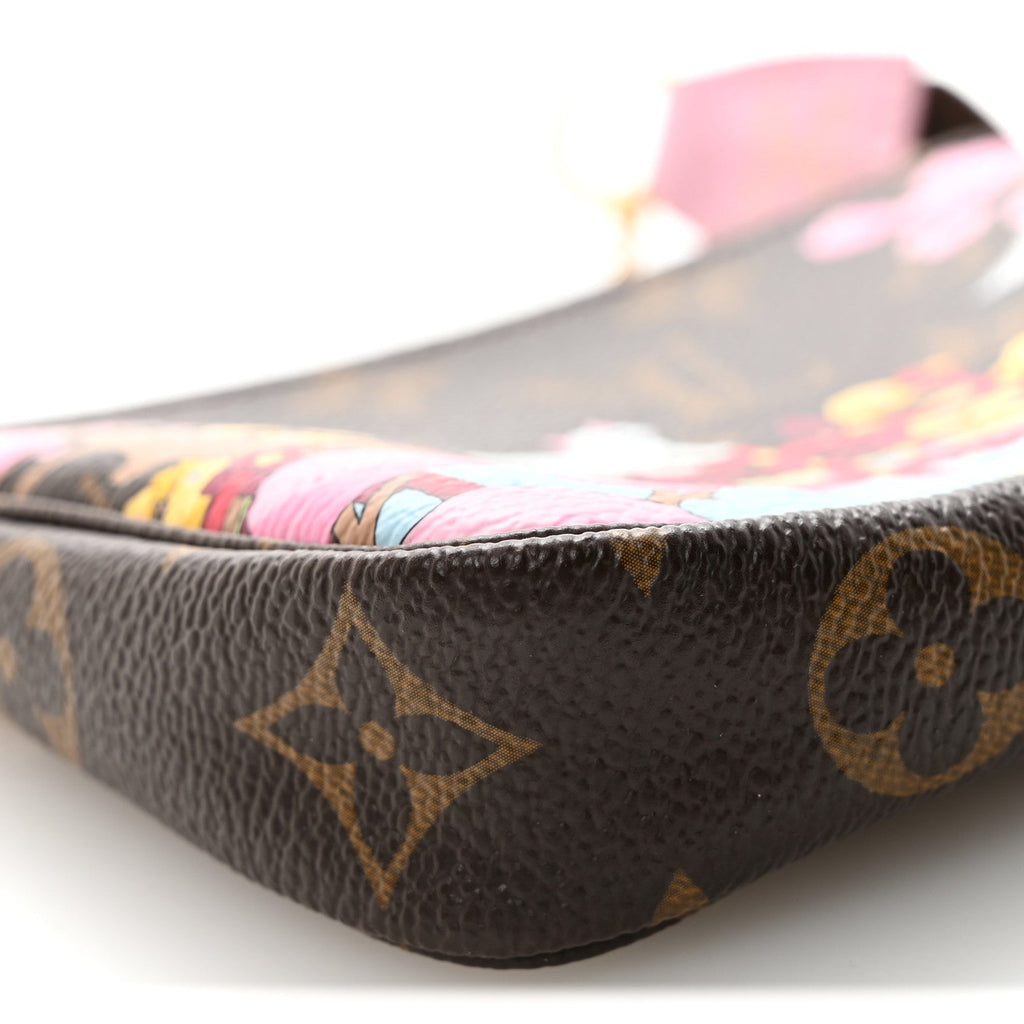 Louis Vuitton Monogram 2021 Christmas Animation Japanese Garden Mini Pochette Accessories Wisteria Pink