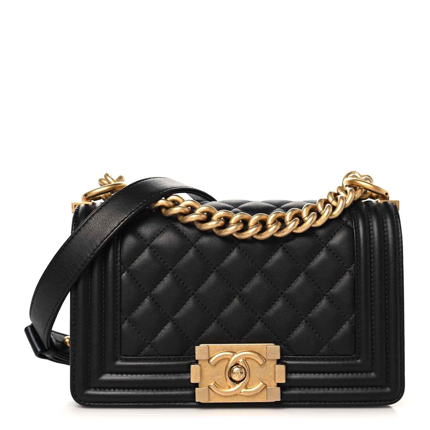 Chanel Calfskin Quilted Small Boy Flap Black