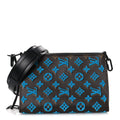Louis Vuitton Monogram Tuffetage Triangle Messenger Turquoise