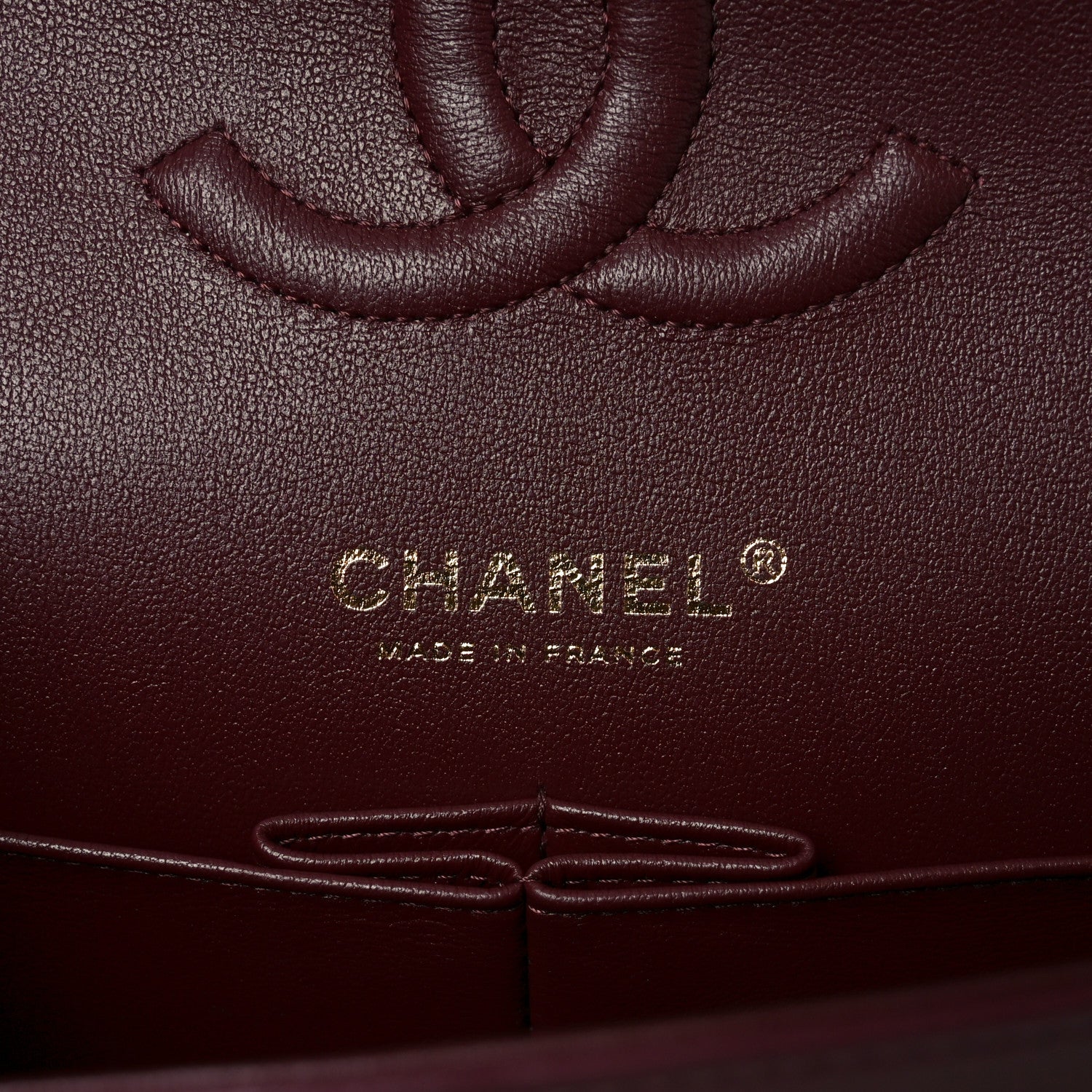 Chanel Lambskin Quilted Medium Double Flap Burgundy