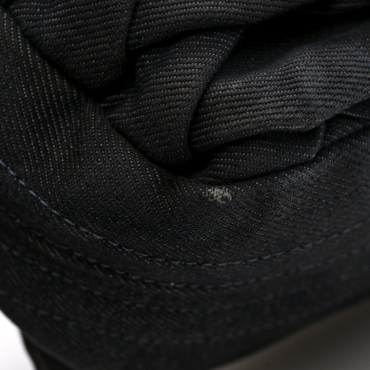 Chanel Denim Pleated Denim Turtle Flap Dark Blue
