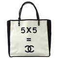 Chanel 2014-2015 White Canvas Tote Handbag