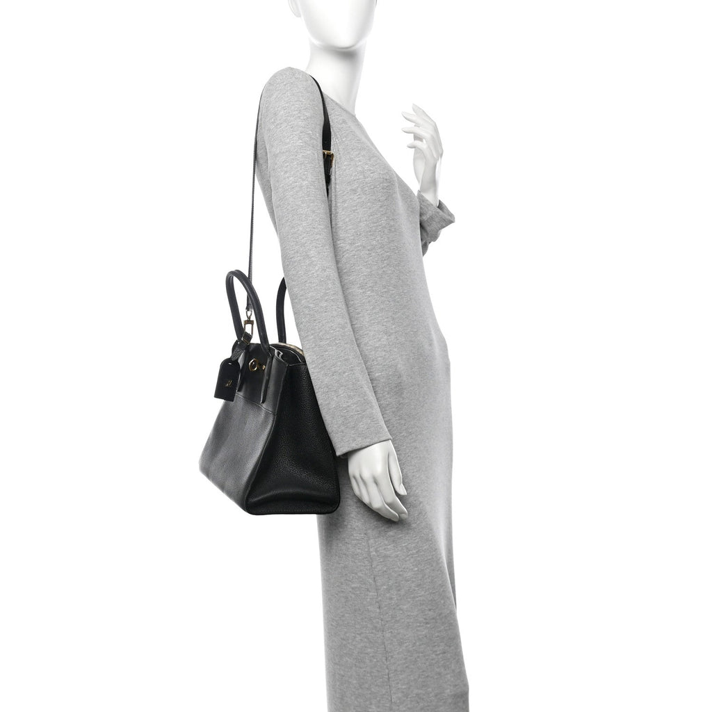 Louis Vuitton Taurillon City Steamer PM Black