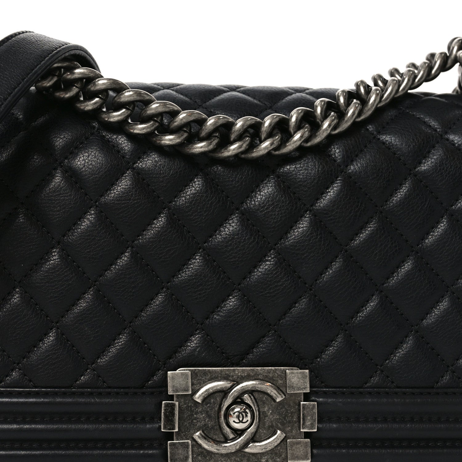Chanel Calfskin Quilted Medium Boy Flap Black