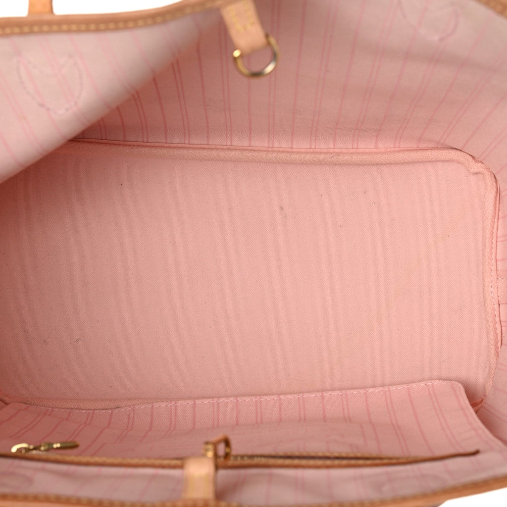 Louis Vuitton Damier Azur Neo Neverfull MM Rose Ballerine