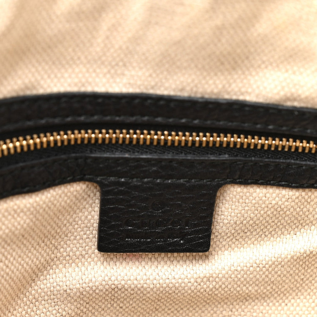 Gucci Pebbled Calfskin Large Soho Hobo Black