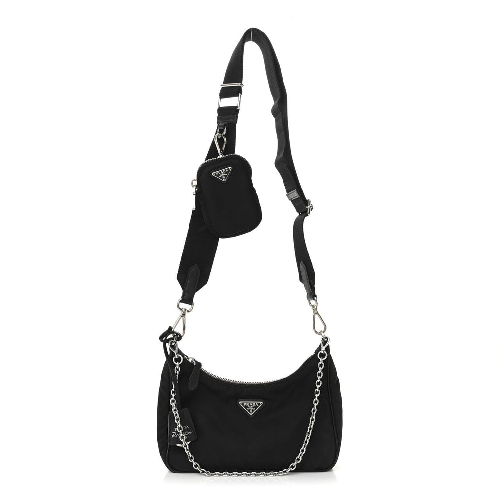 Prada Nylon Re-Edition 2005 Shoulder Bag Black