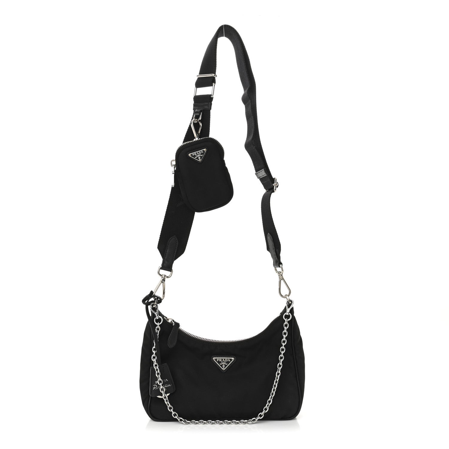 Prada Nylon Re-Edition 2005 Shoulder Bag Black