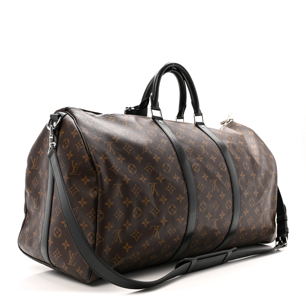 Louis Vuitton Monogram Macassar Keepall Bandouliere 55