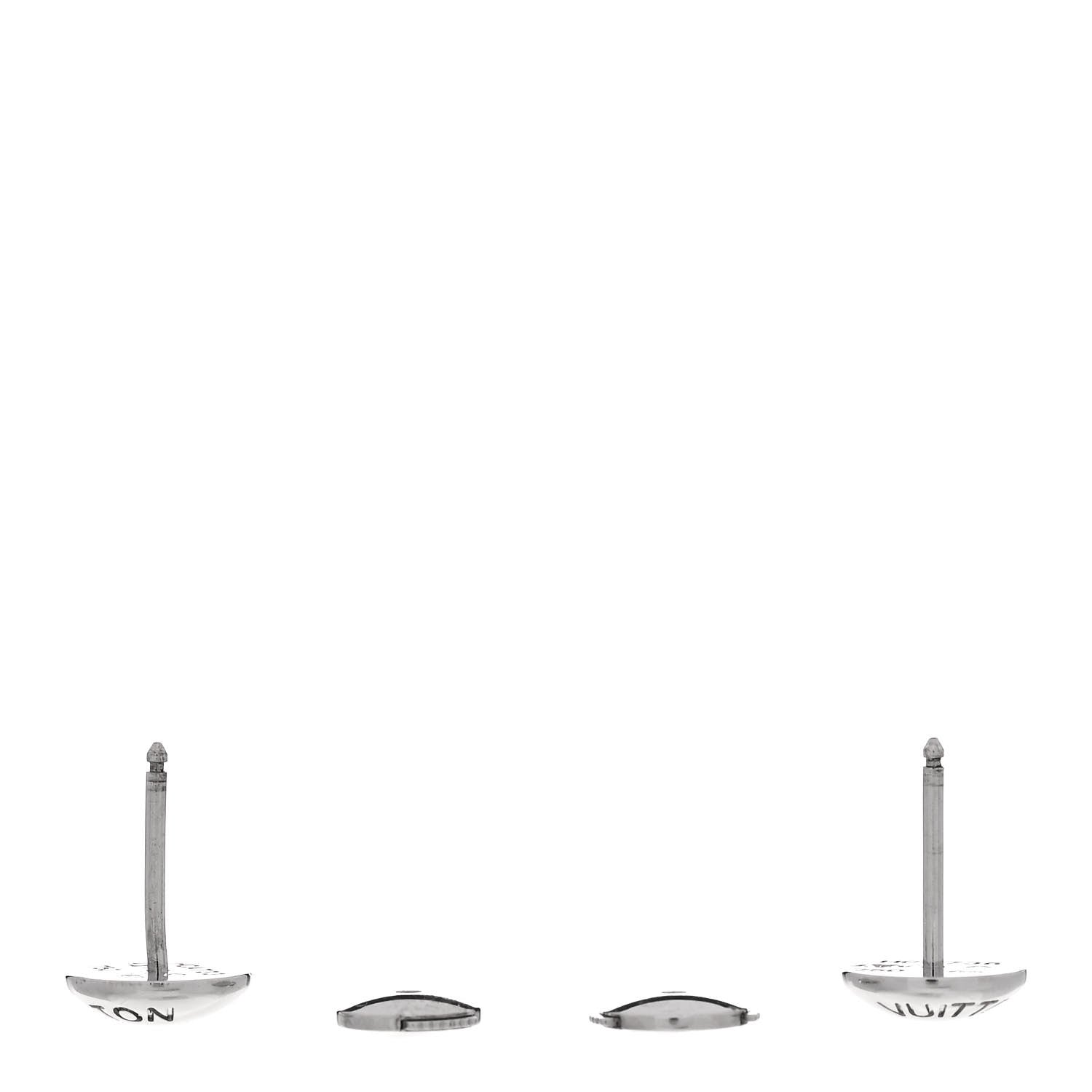 Louis Vuitton 18K White Gold Clous Ear Studs Earrings