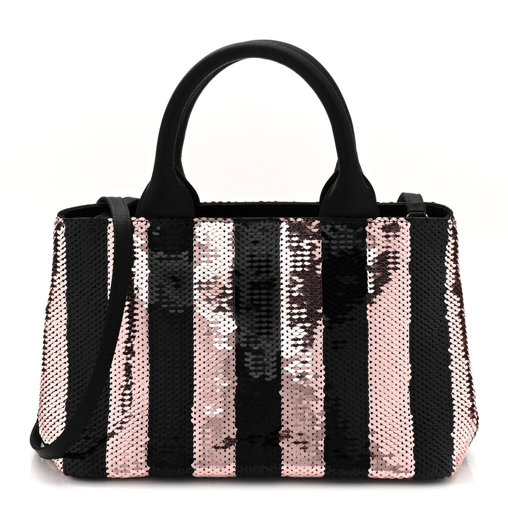 Prada Sequin Broccato Tote Black Cipria