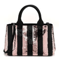 Prada Sequin Broccato Tote Black Cipria