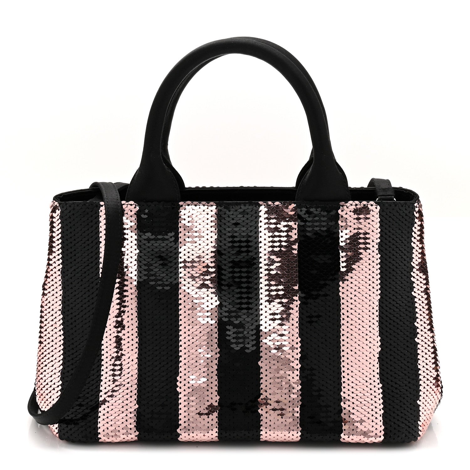 Prada Sequin Broccato Tote Black Cipria
