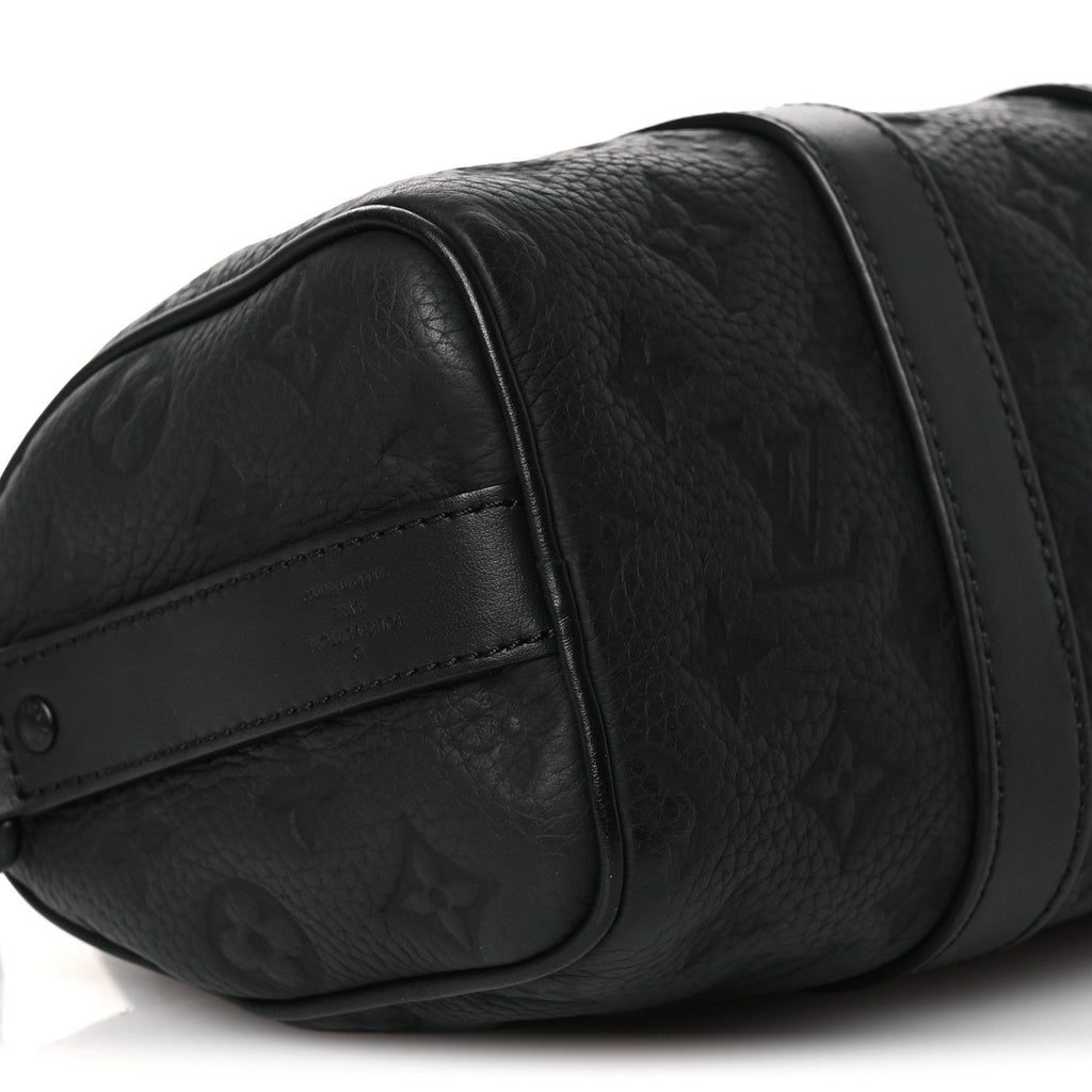 Louis Vuitton Monogram Taurillon Keepall Bandouliere 25 Black