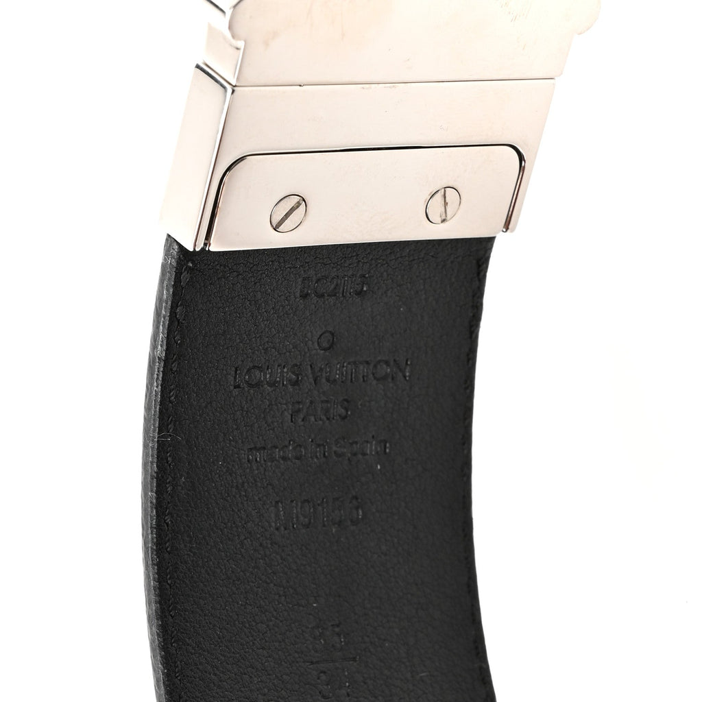 Louis Vuitton Damier Graphite Calfskin Belt 85 34 Black