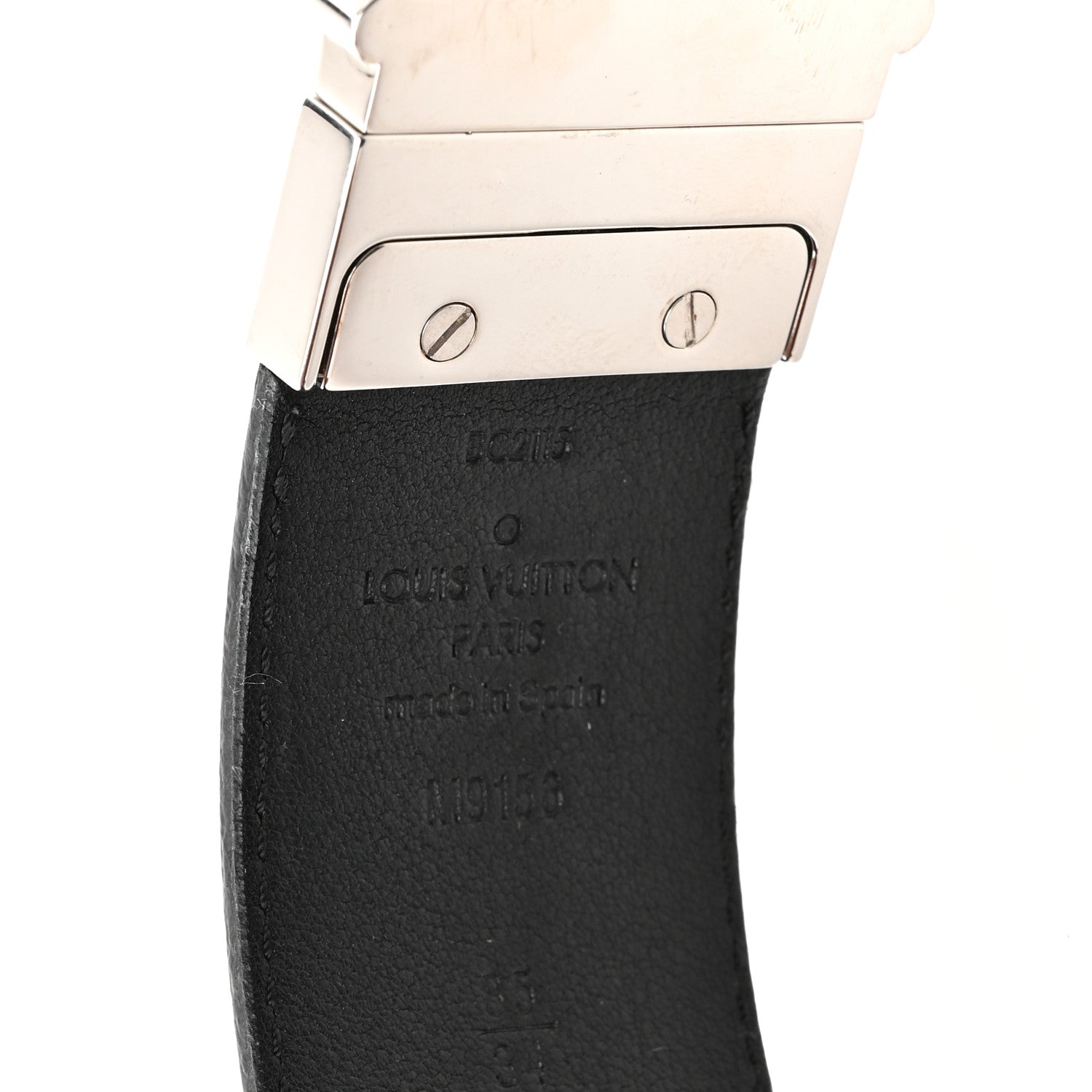 Louis Vuitton Damier Graphite Calfskin Belt 85 34 Black