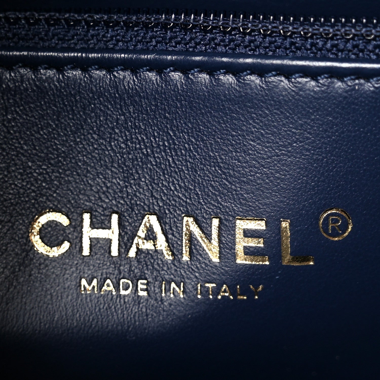 Chanel Caviar Quilted Medium CC Filigree Vanity Case Navy