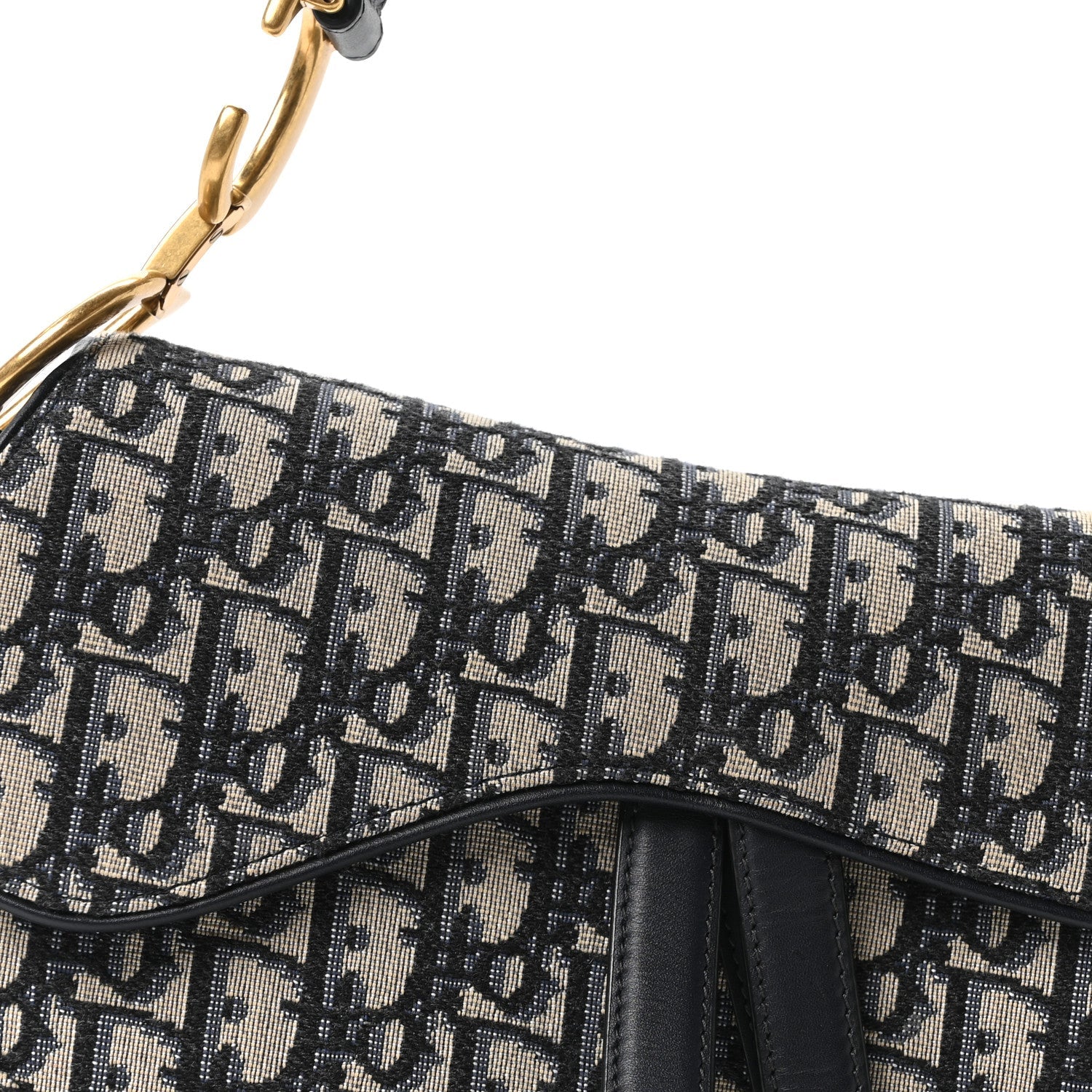 Christian Dior Oblique Saddle Bag Blue