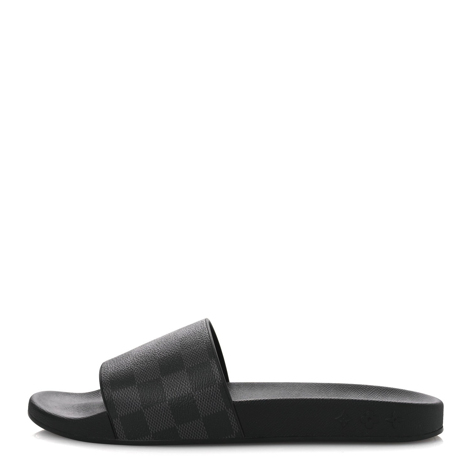 Louis Vuitton Damier Graphite Mens Waterfront Slide Sandal 9 Black