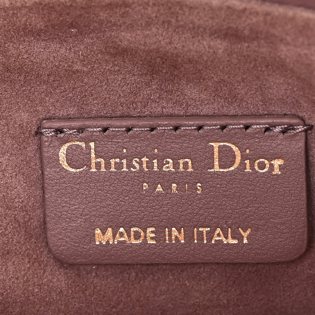 Christian Dior Lambskin Cannage Milly Mini Drawstring Bag Pink Peony