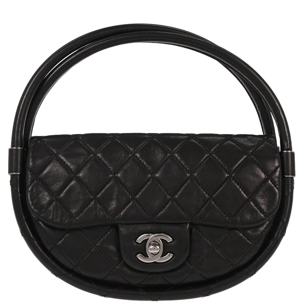 Chanel 2013-2014 Black Lambskin Hula Hoop Small Handbag