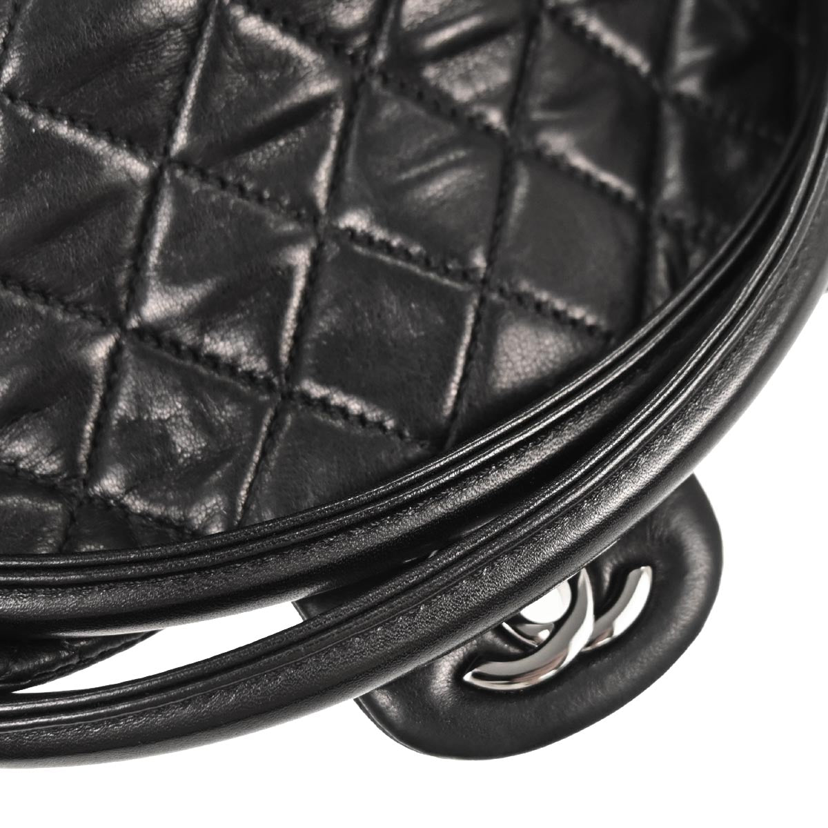 Chanel 2013-2014 Black Lambskin Hula Hoop Small Handbag