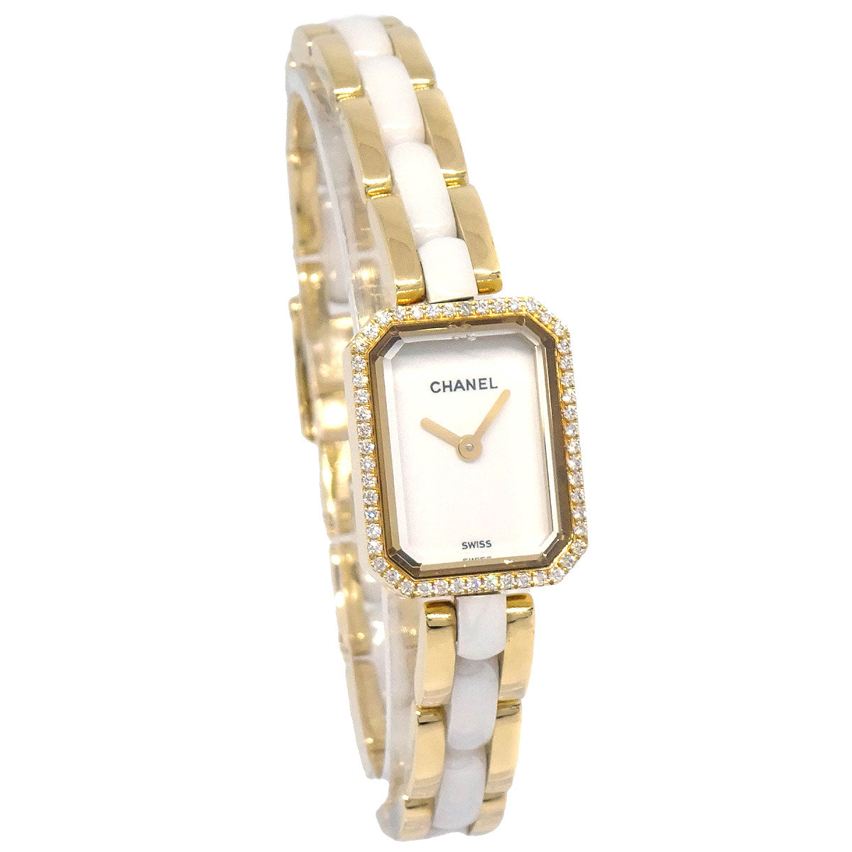 Chanel Premiere H2435 Quartz Watch Ceramic 18KYG Diamond