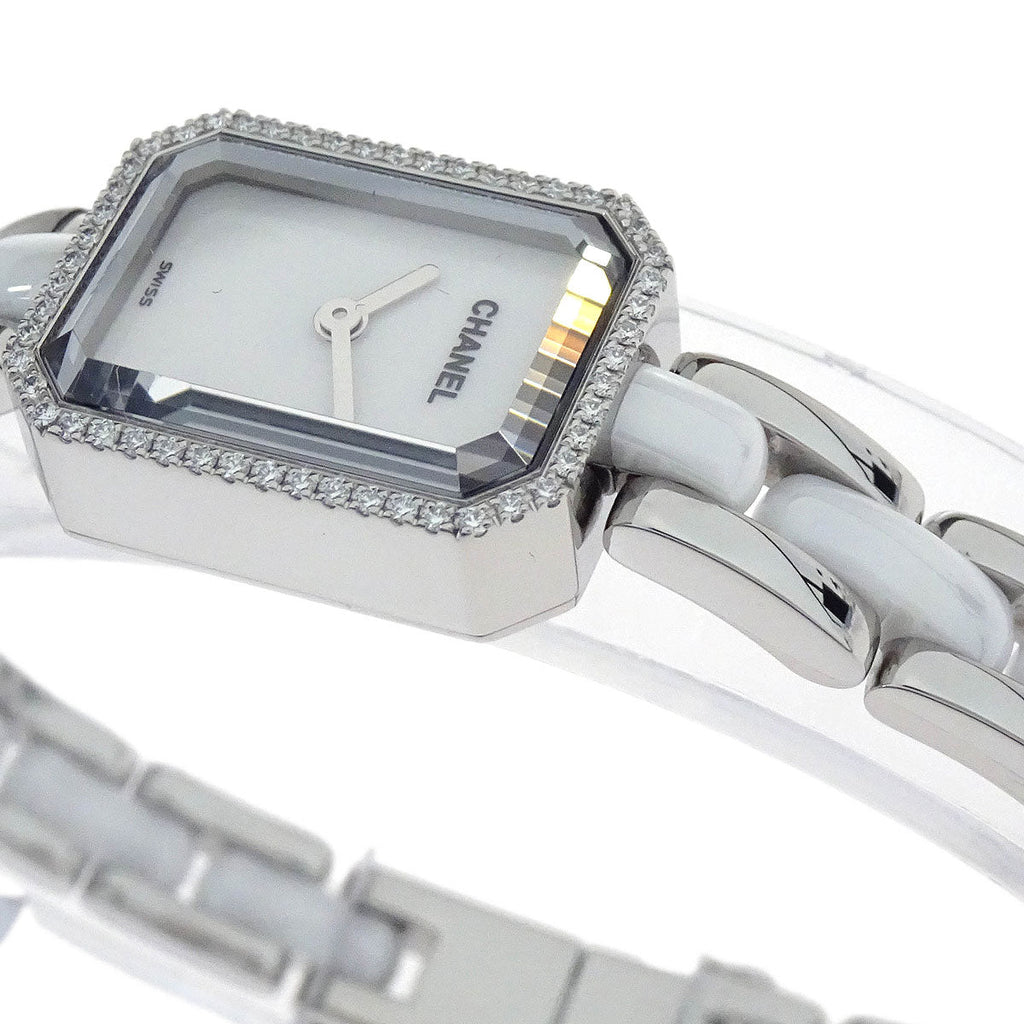 Chanel Premiere H2132 Quartz Watch Ceramic SS Diamond